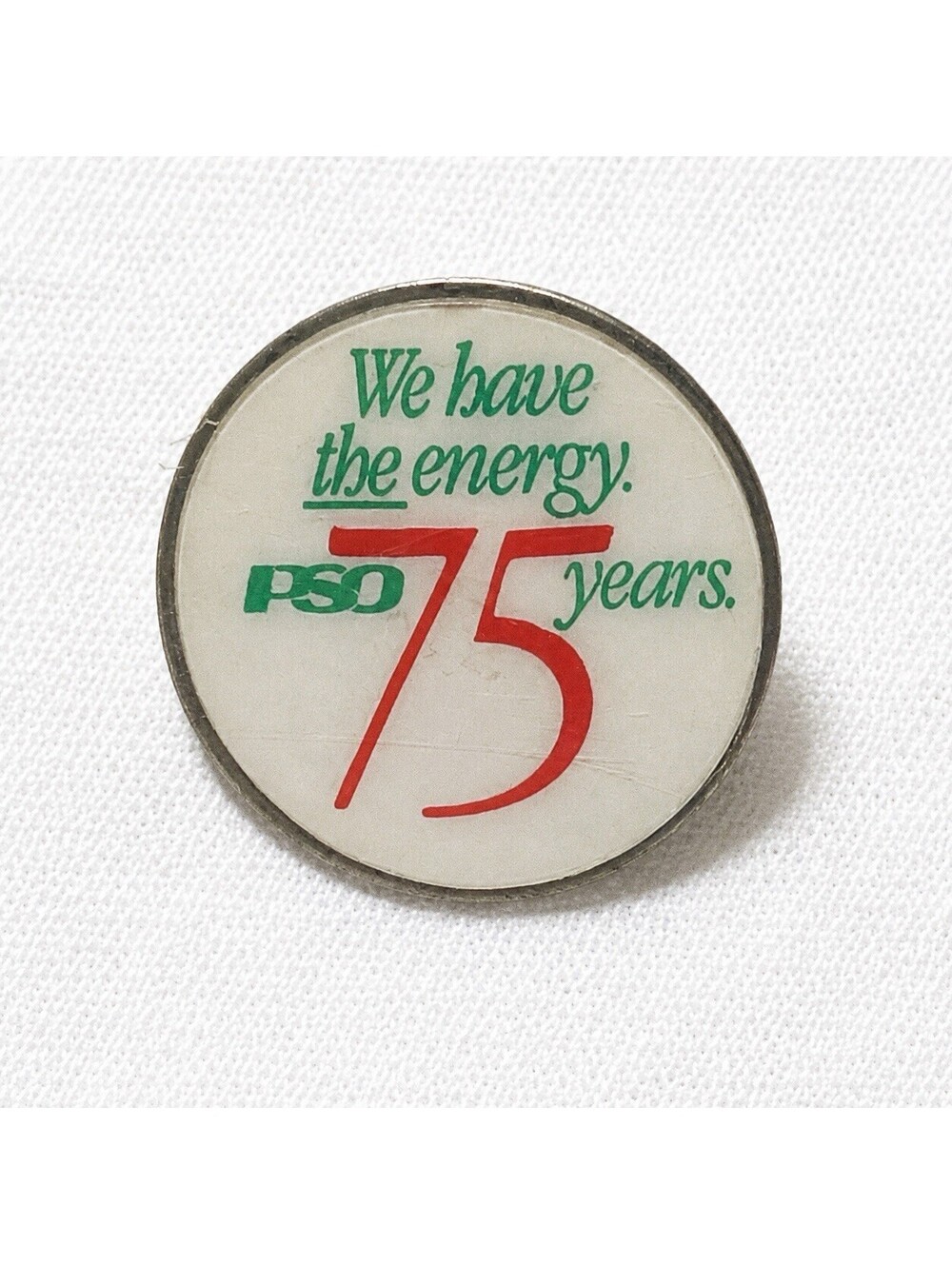 1988 PSO 75th Anniversary Pin Public Service Company Oklahoma Utility Vintage